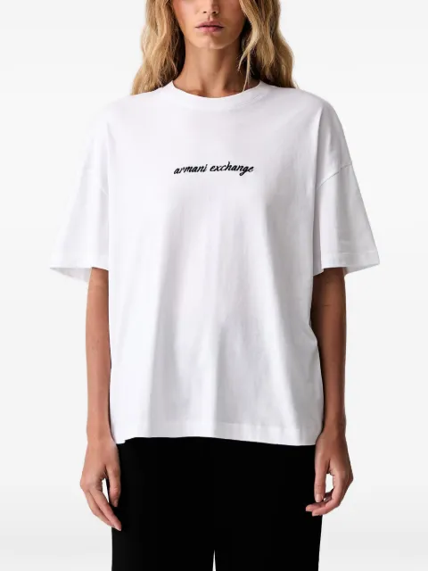 Armani Exchange logo-embroidered T-shirt White XW002766AF1