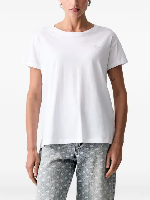 Armani Exchange crystal-embellished logo-detail T-shirt White XW002767AF1