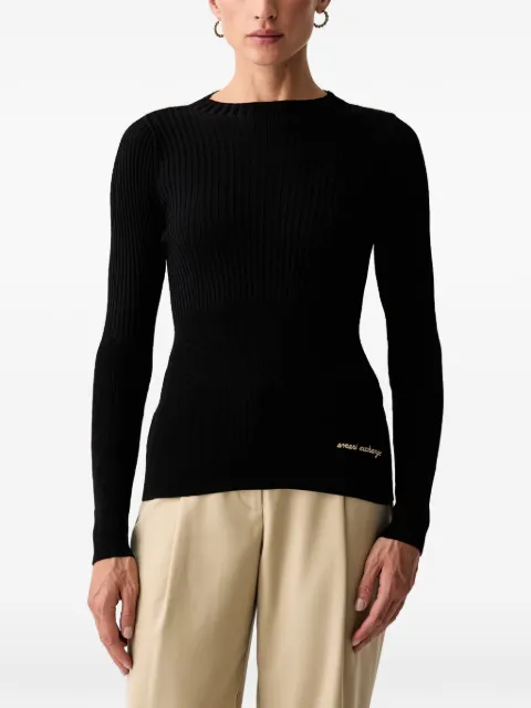 Armani Exchange logo-embroidered crew-neck sweater Black XW002627AF10352