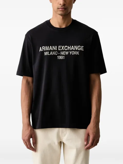Armani Exchange logo-print cotton T-shirt Black XM003404AF1