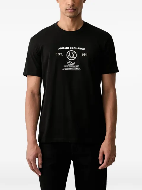Armani Exchange logo-embroidered T-shirt Black XM003067AF10358