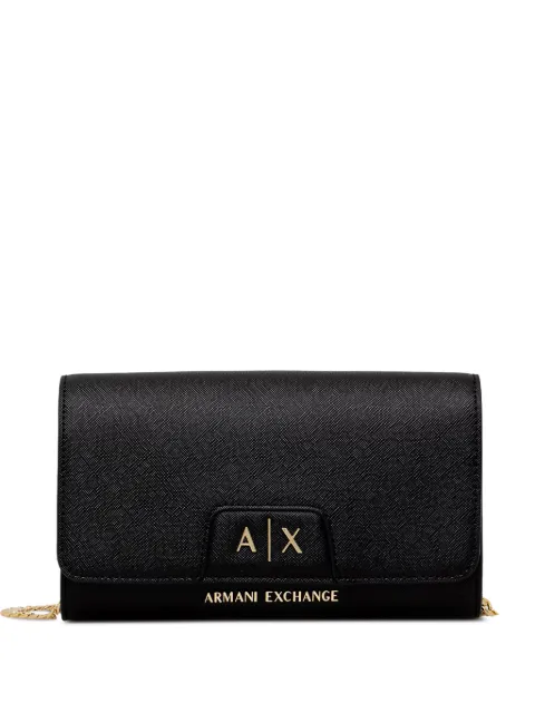 Armani Exchange logo-plaque clutch bag Black XW000358AF2