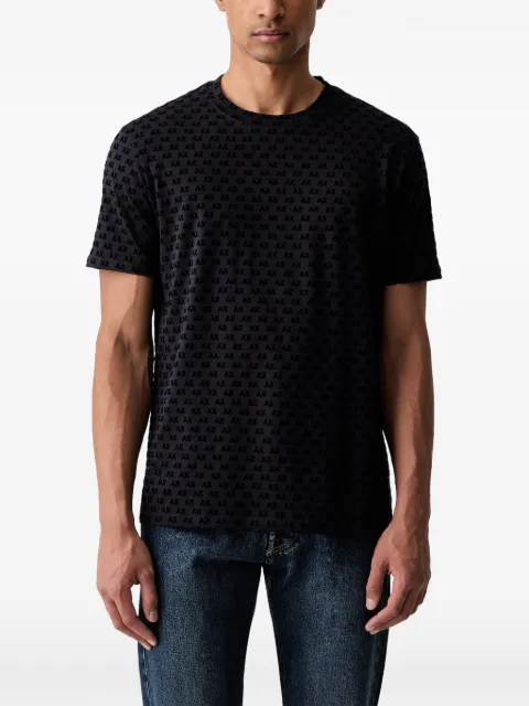 Armani Exchange logo-pattern T-shirt Black XM003079AF1