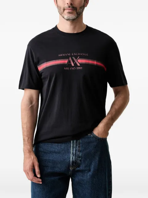 Armani Exchange logo-print crew-neck T-shirt Black XM003103AF1