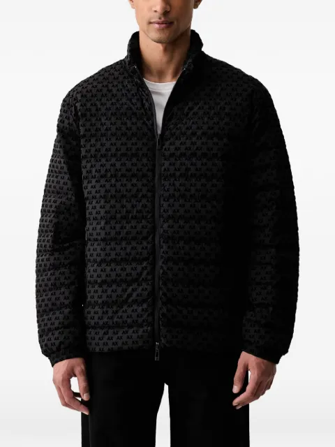 Armani Exchange logo-print quilted jacket Black XM003510AF19870