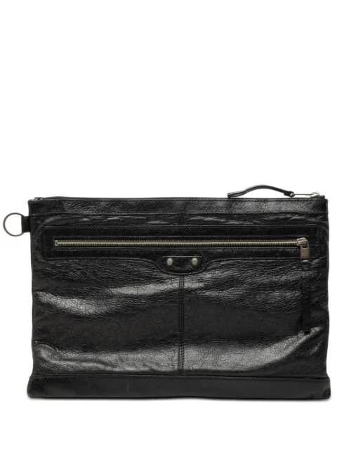 Balenciaga Pre-Owned 2015 Lambskin Motocross Classic Clip L clutch bag Black HR68V6HUF7P7MAFZ