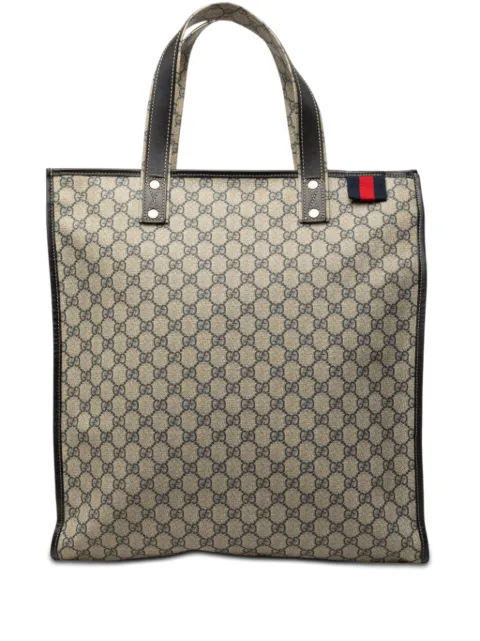 Gucci Pre-Owned 2000-2015 GG Supreme Web tote bag Neutrals OCZ9J0DFXM1YBFO1
