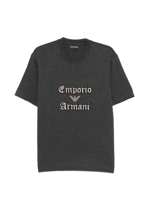 Emporio Armani logo-embroidered T-shirt Grey EM007312AF13715