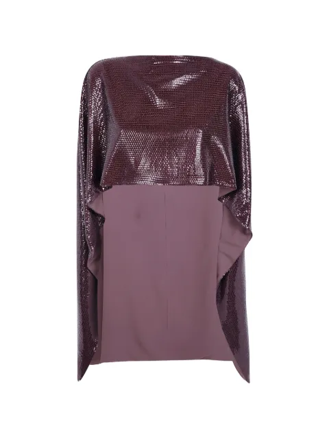 Alberta Ferretti sequin-embellished tie-fastening cape Purple 33076646