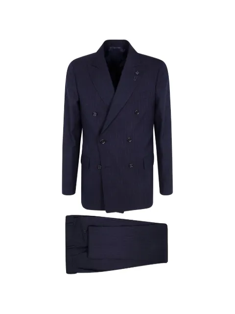 Lardini pinstripe double-breasted suit Blue CN467AEACIF67431