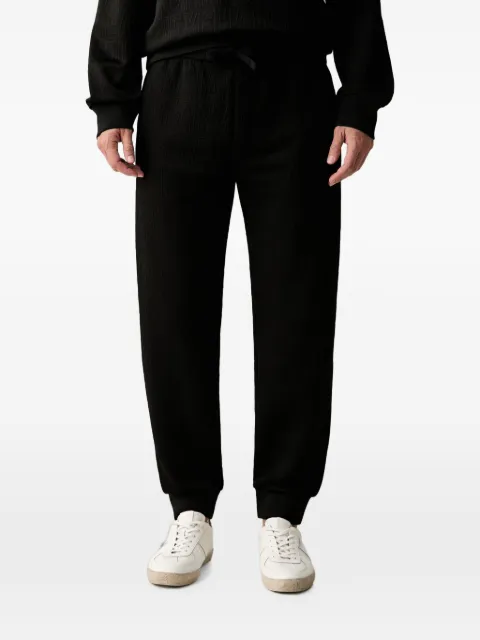 Armani Exchange logo-jacquard drawstring track pants Black XM002907AF2