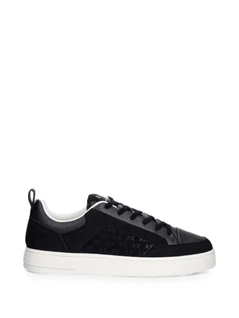 Armani Exchange logo-pattern suede sneakers Blue XM003388AF2