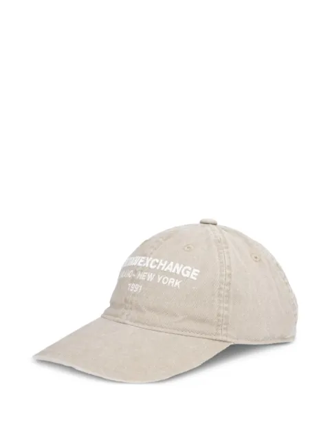 Armani Exchange logo-embroidered baseball cap Neutrals XM003634AF1