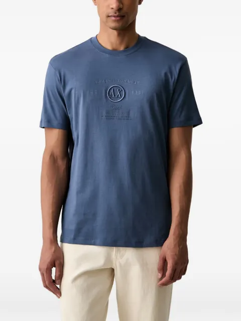Armani Exchange logo-embroidered T-shirt Blue XM003067AF1