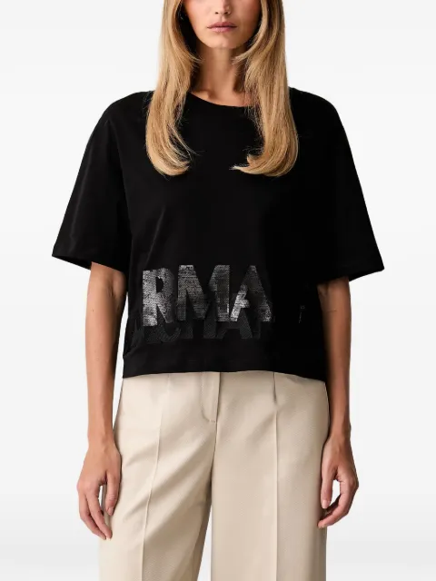 Armani Exchange sequin-logo T-shirt Black XW002779AF10356