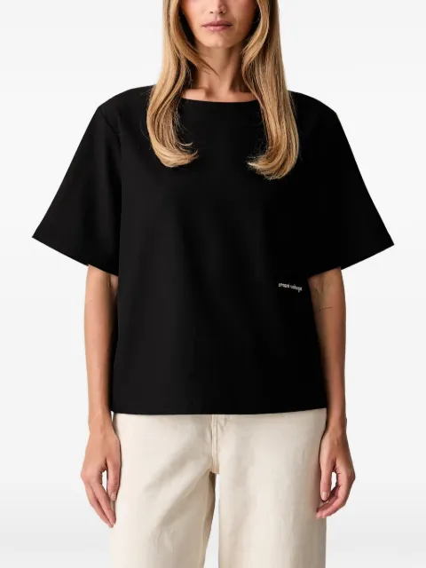 Armani Exchange logo-embroidered zip-fastening top Black XW003137AF26067