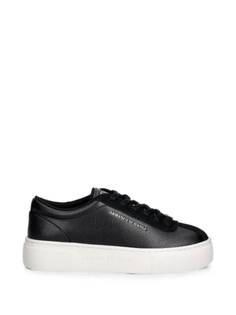 Armani Exchange logo-lettering chunky sneakers Black XW003065AF28674