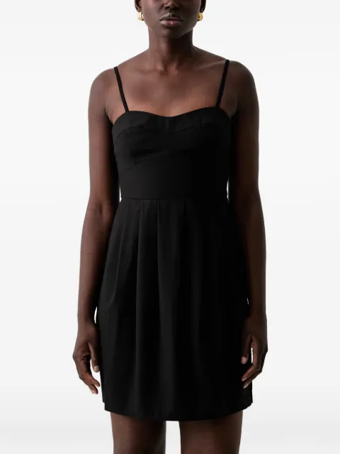 Armani Exchange sweetheart-neck pleated mini dress Black XW002465AF26067