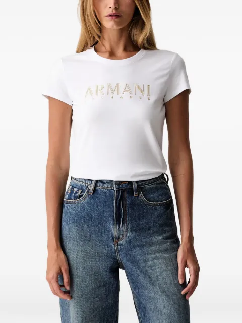 Armani Exchange logo-print short-sleeve T-shirt White XW002547AF23955