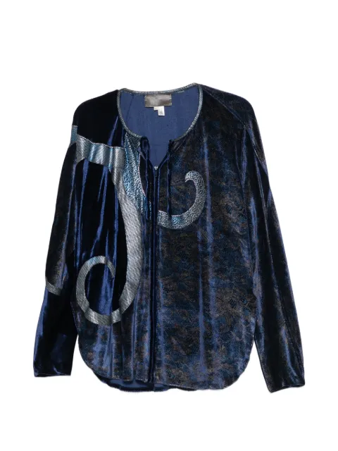 Roberto Cavalli Vintage 1970s zip-up cardigan Blue RC350CMB