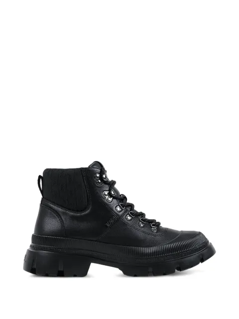Karl Lagerfeld lace-up panelled boots Black KL25246