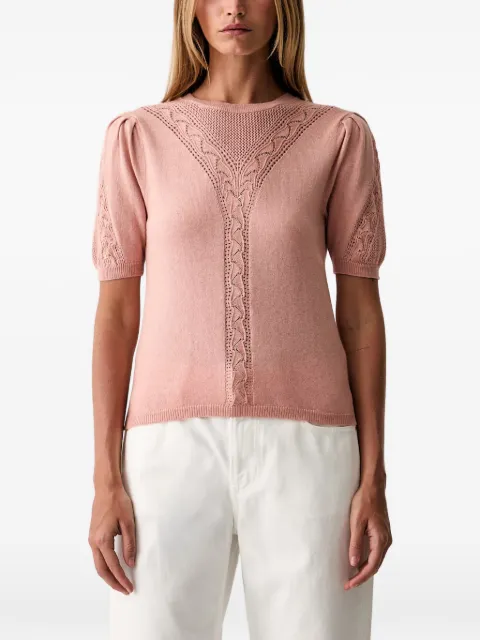 TWINSET wool-blend punched-knit jumper Pink 262TP3210