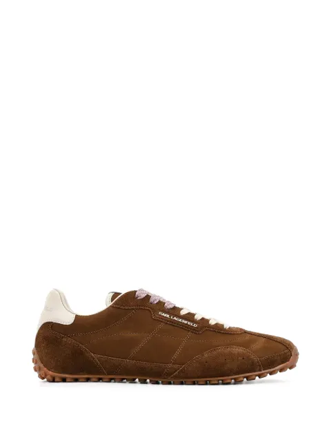 Karl Lagerfeld suede-panelled logo-detail sneakers Brown KL55922L522