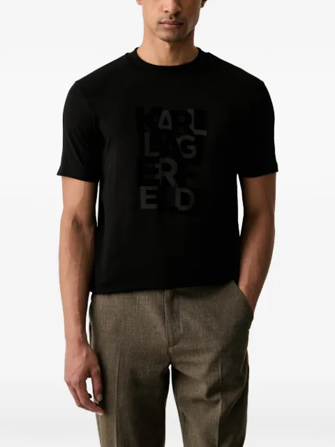 Karl Lagerfeld logo-print T-shirt Black 755042564235