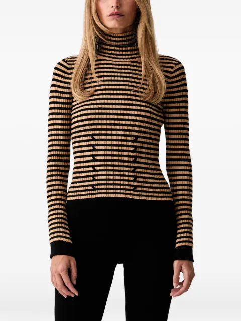 TWINSET striped rib-knit sweater Black 262AP3250