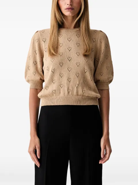 TWINSET jumper with heart pattern Neutrals 262TP3020