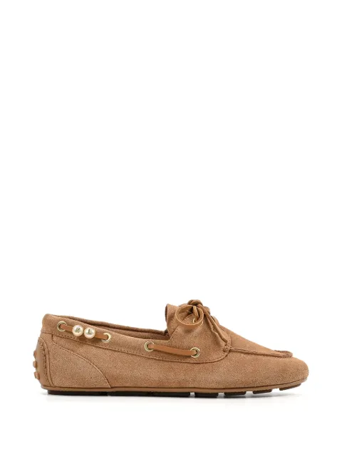 Karl Lagerfeld Ariella suede boat shoes Neutrals KL40827