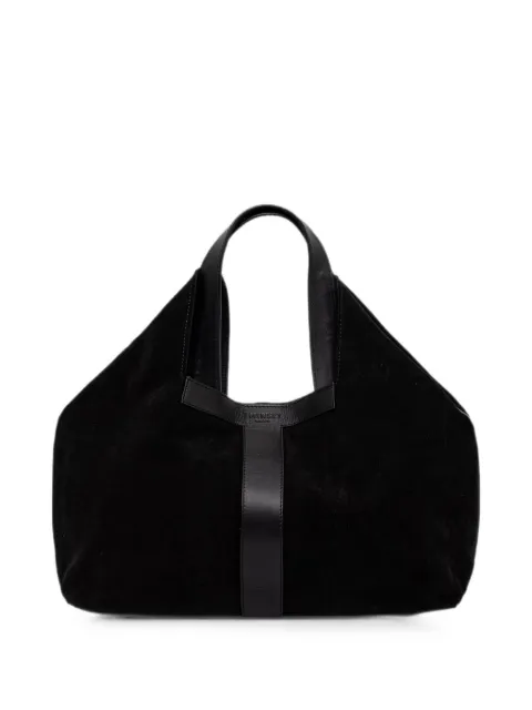 TWINSET suede shopping bag Black 262TB7140