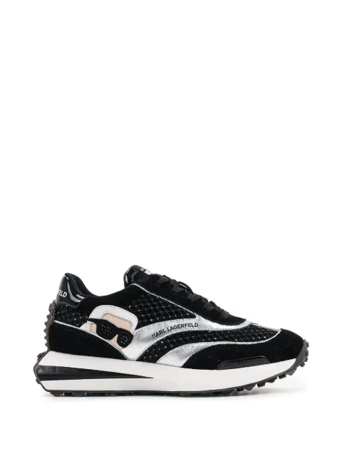 Karl Lagerfeld embellished panelled sneakers Black KL62933N400