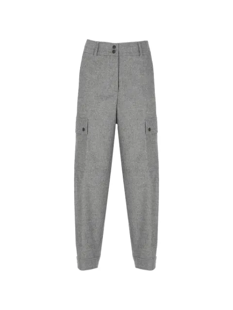 Peserico button-fastening straight-leg trousers Grey P04943