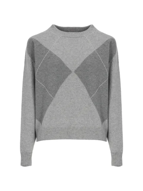 Peserico argyle-knit sweater Grey S99536F12