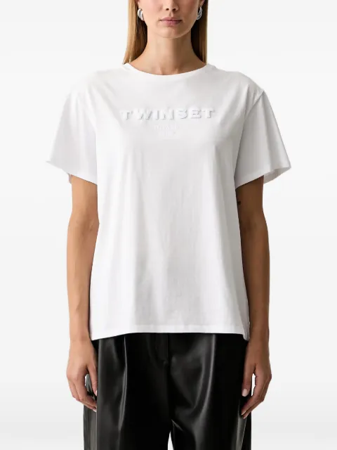 TWINSET logo-embroidered T-shirt White 262TP2303