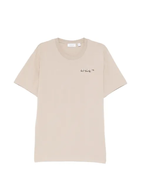 Off-White crew-neck T-shirt Neutrals OMAA027S26JER00A2050