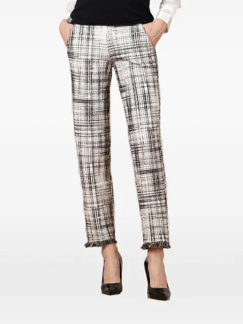 Avenue Montaigne Joan frayed-hem trousers Black JOANF1779PARISIAN
