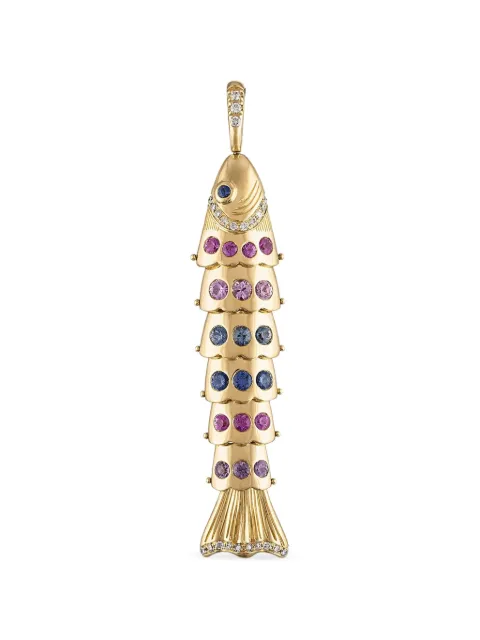 Eden Presley fish-motif sapphire and diamond pendant Gold 2118821P1PTLLG