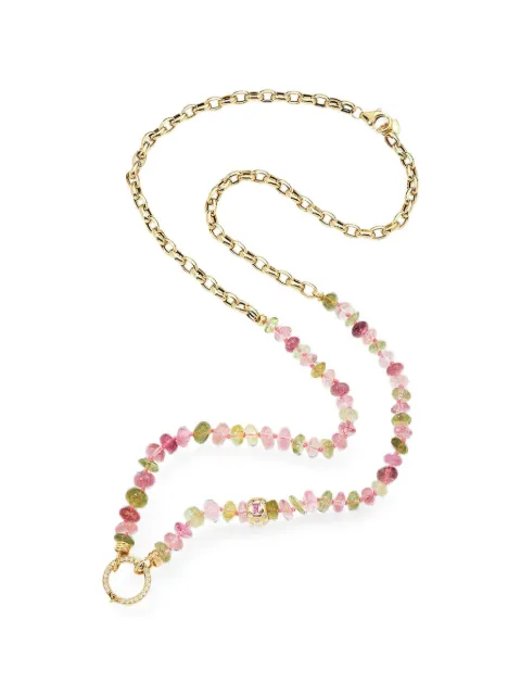 Eden Presley round-pendant tourmaline necklace Gold BEAD1DTOURN22