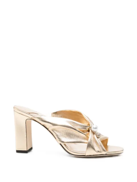 Jimmy Choo Rafi pearl-embellished sandals Gold RAFIMNA