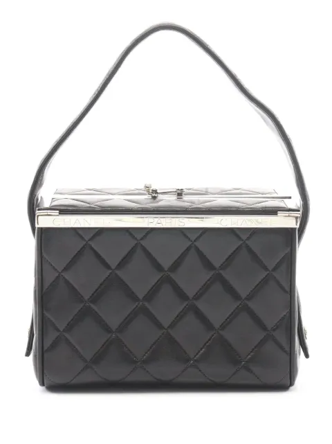 CHANEL Pre-Owned 1996-1997 Quilted Lambskin Leather Box Bag handbag Black BIYHJYAGBQDM6W8M