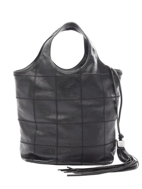 CHANEL Pre-Owned 2003-2004 Chocolate Bar Calfskin Tassel tote bag Black QCPDVJRM6P4Q2YW4