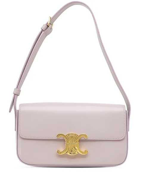 Celine Pre-Owned 2010-2026 Shiny Calfskin Triomphe Claude shoulder bag Purple LQ2C90YS851YOAHE