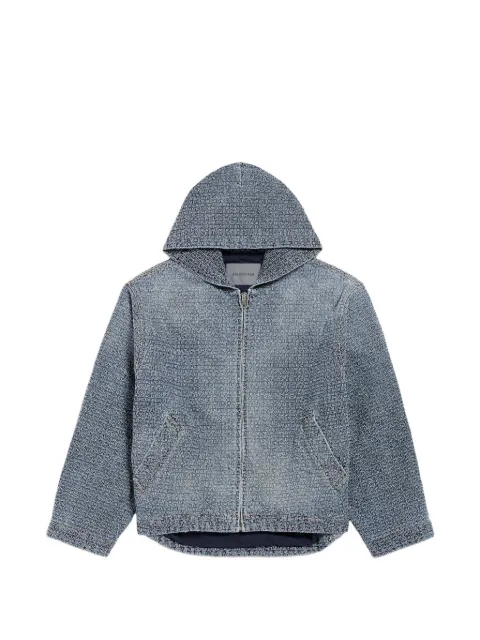 Balenciaga denim stitch hooded jacket in dark blue Blue A001ULTUW58