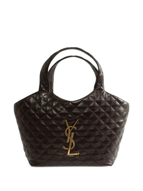 Saint Laurent Icare diamond-quilted leather tote bag Brown 871494AAANG