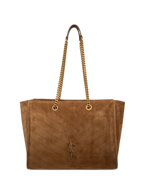 Saint Laurent Niki shopping in suede shoulder bag Brown 8711511U807