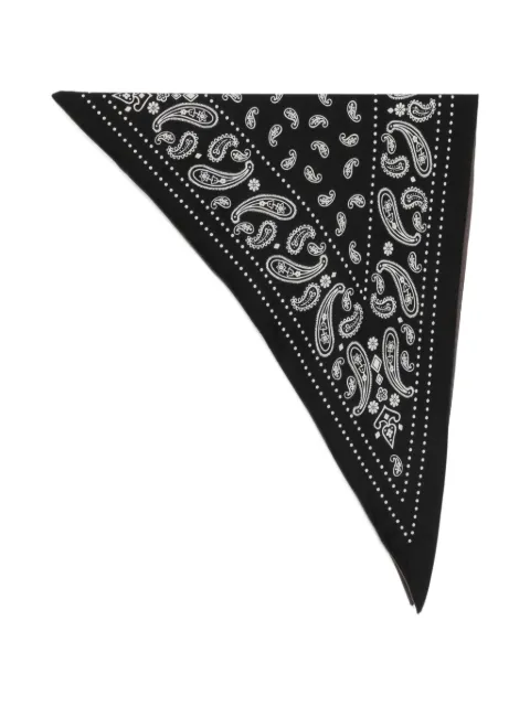Destin paisley-print triangular scarf Black TRIBLACK