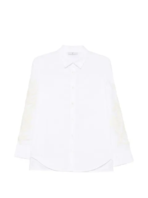 WHYCI MILANO embroidered long-sleeve shirt White WH04180002