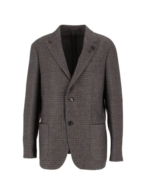 Lardini Roma Prince of Wales check-pattern blazer Brown CN6202EACIF67511